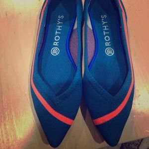 Teal/Neon Stripe Retired Rothys